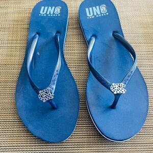 UNC Tar Heels Women's Blue Flip Flops
